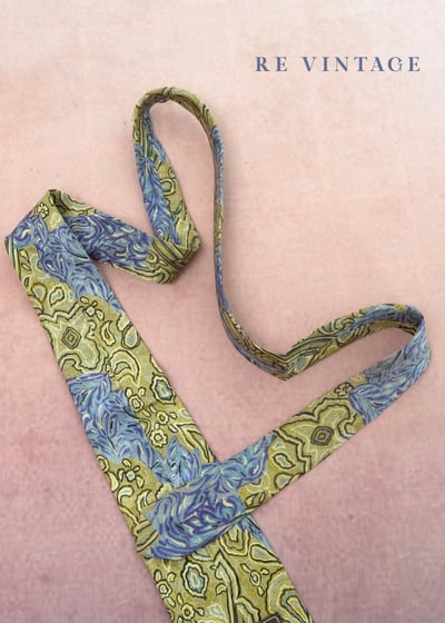 春天在領口綻放圖騰領帶4