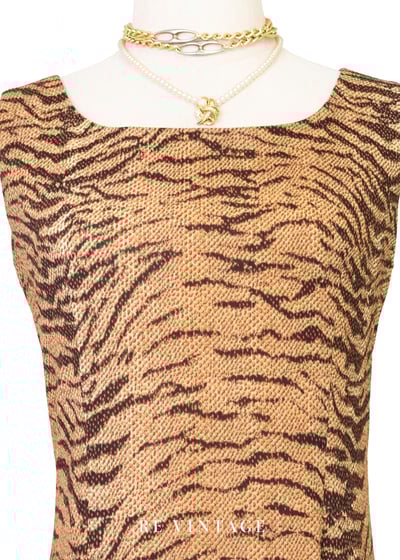 虎斑狂野優雅長洋裝5