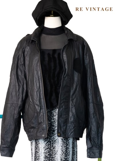 質感單品 - 牛皮夜行者皮革外套1
