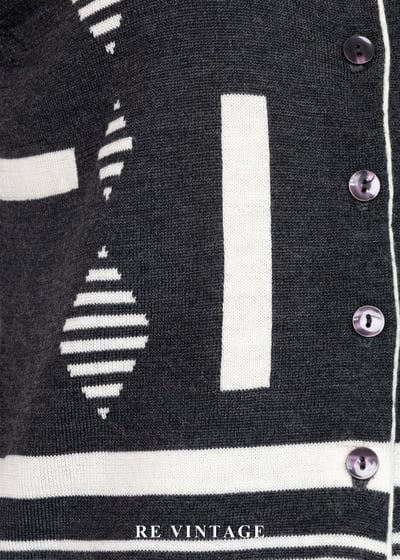 黑白間變奏曲幾合針織背心6