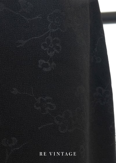 暗光低調壓紋小花黑短裙（26"）8