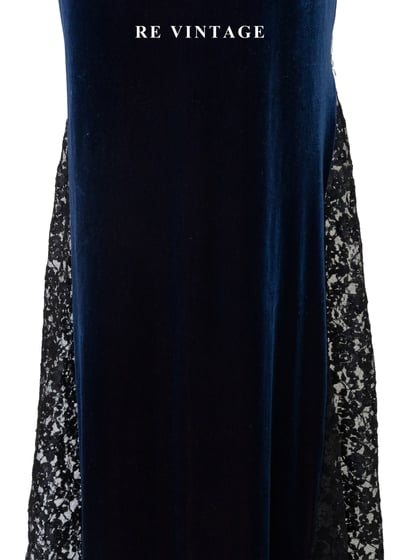  微光紅深藍蕾絲魔女長裙（28-30"）4