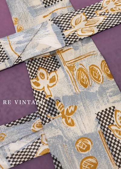 畫冊拼貼手繪花朵色塊領帶2