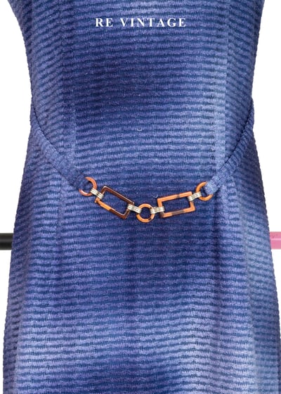 Blue Light in Motion 織紋藍染迷你洋裝9