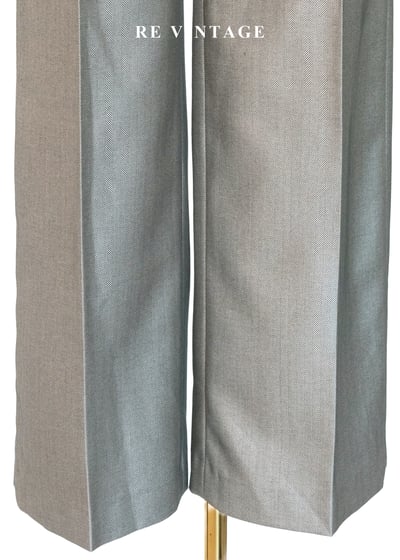 質感單品 - 摩登斜紋光影高腰雙排釦長褲（24"）4