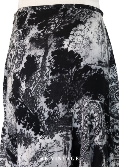 水墨風景微縮景觀中長裙（～25"）6