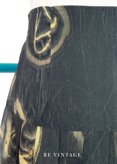 Pine Green 燒畫圖文長裙（27-28"）5