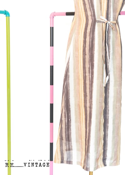 抹茶美拉德線條長洋裝9