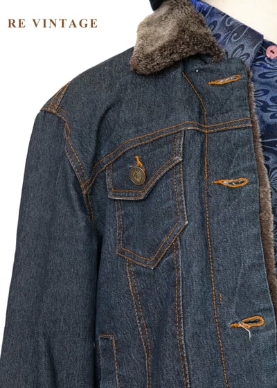 靈魂藍調深棕毛領牛仔外套5