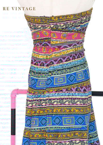 夏日樂園層層圖騰平口洋裝11