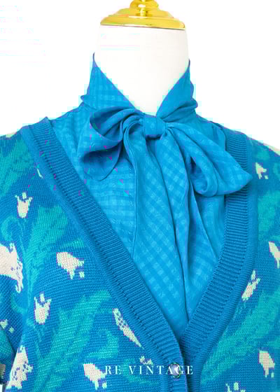 海水浴場藍藍的針織毛線衣外套3