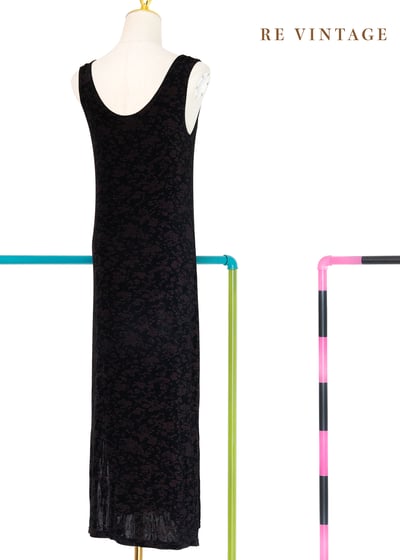 酒紅夏夜暗花貼身洋裝12