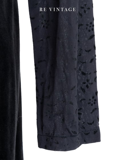 迷你小花透膚絨布長洋裝18