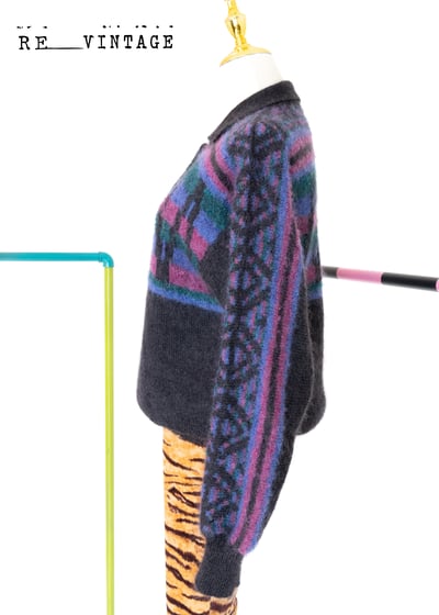 海馬毛桃粉藍可愛圖騰毛衣6