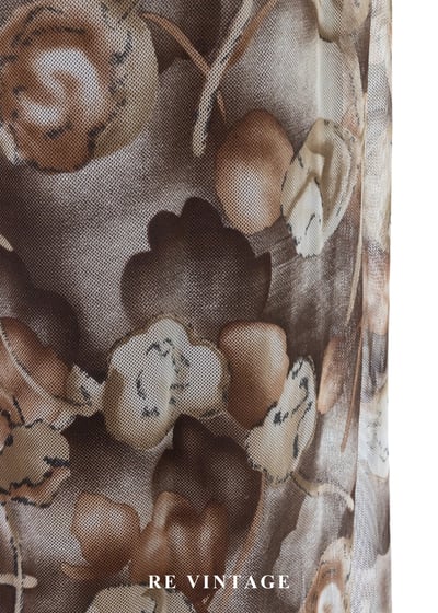 底片裡的暖棕花朵網紗長洋裝14