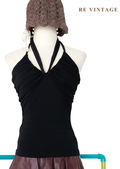 極致美背抓皺繞頸背心1