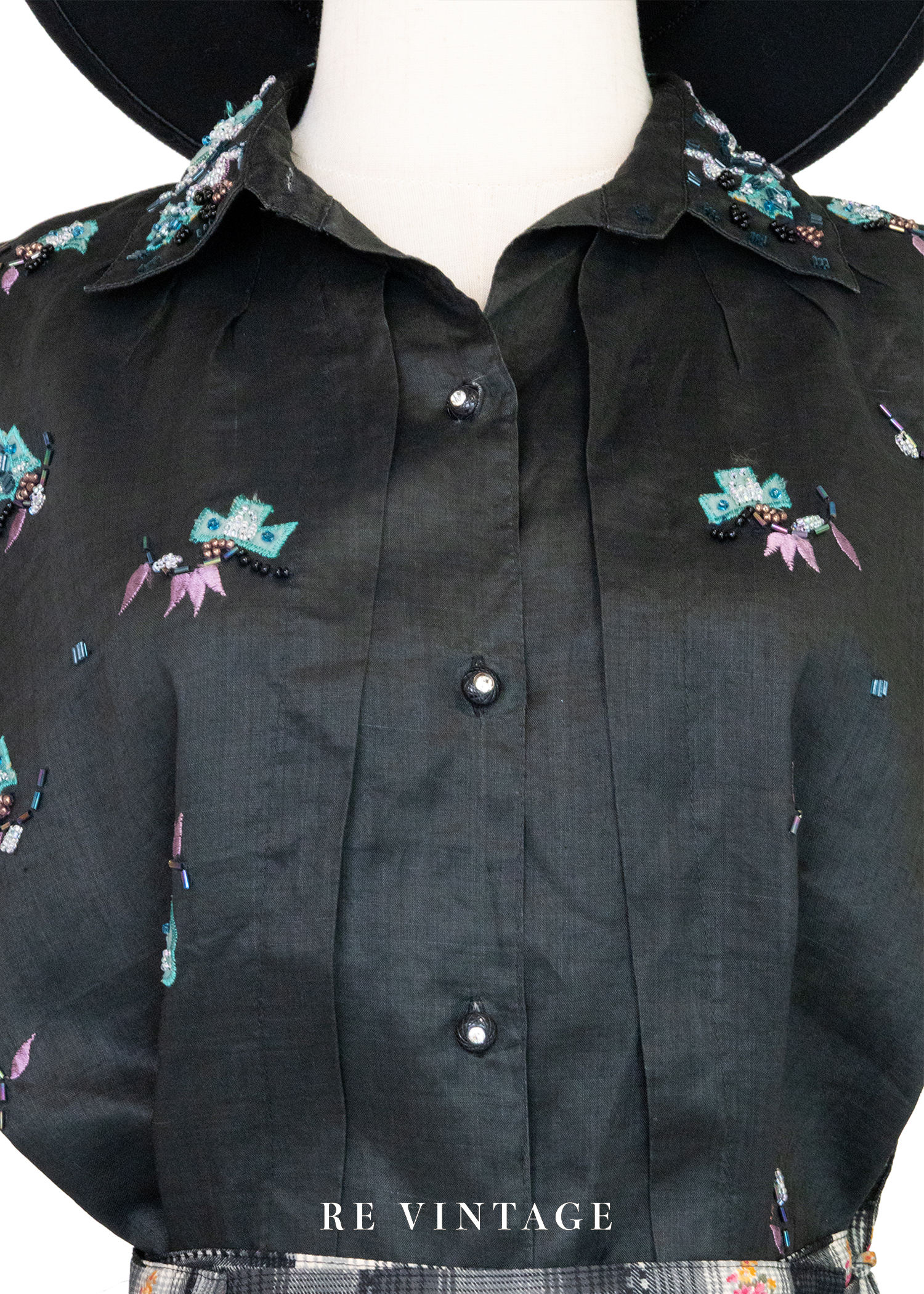 夜幕蝶園質感襯衫3