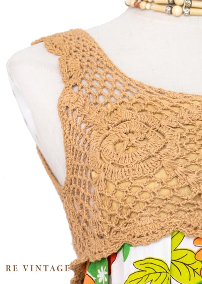 盛夏花朵鉤針花朵迷你洋裝6