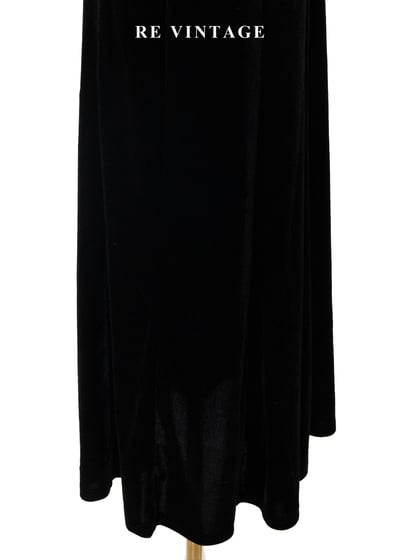 Hollywood 名伶黑羽毛絨布長洋裝8