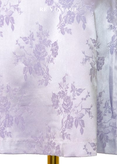 套裝短裙 - 淡雅夢幻冰紫色花卉圖騰短裙 (26")7