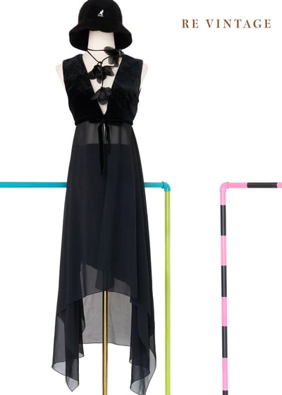 Shadow Muse 絨布與雪紡拼接罩衫1