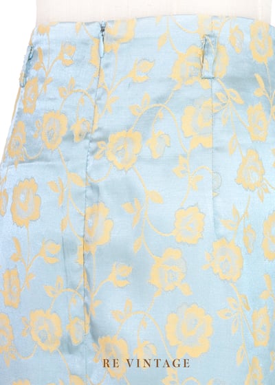 花草氣泡水緞面長裙（24"）7