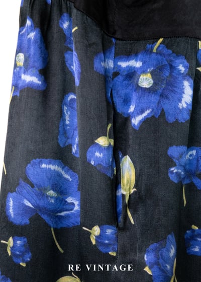 夜花藍調寬版洋裝9