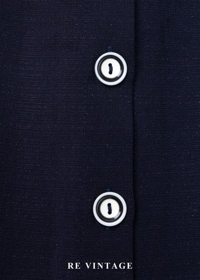 質感單品 - 黑白釦高腰藍裙（24"）6