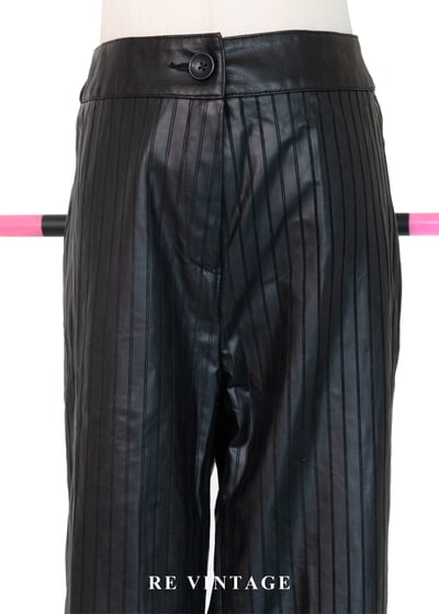 黑皮線條筆直輪廓長褲（31"）3