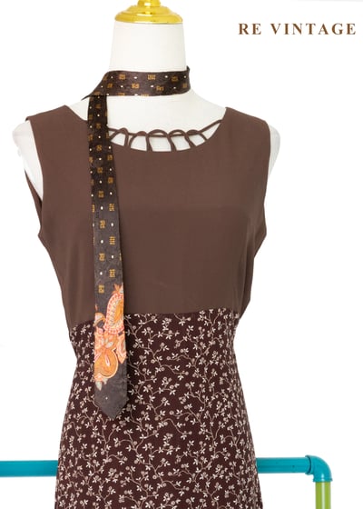 塞納河畔漫步 - 鏤空碎花長洋裝3