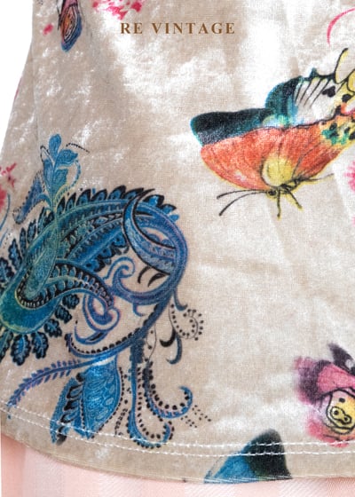 法式慵懶 - 秘境蝴蝶絨布細肩帶背心12