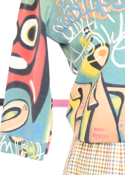 Brooklyn 塗鴉彩繪輕薄彈性上衣10