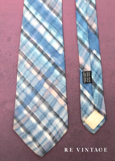 微醺天空藍菱格紋領帶7
