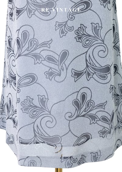 塞納河的波紋灰藍變形蟲印花短裙（27"）4