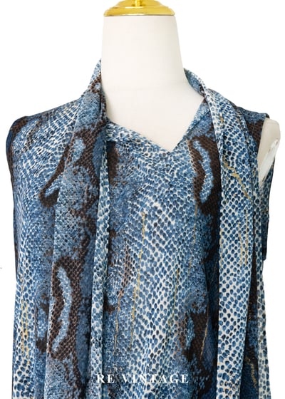 幻藍蟒紋領結冷冽背心3