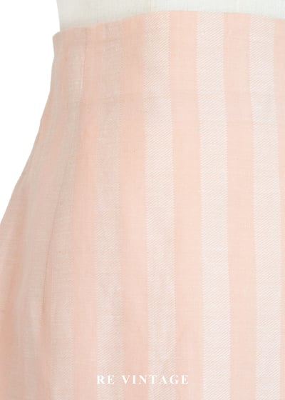 桃子粉溫柔邊界線條高腰長裙（25"）5