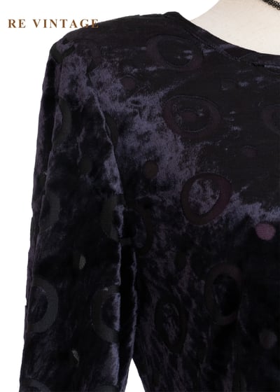 圓的哲學 - 紫光絨布長洋裝6