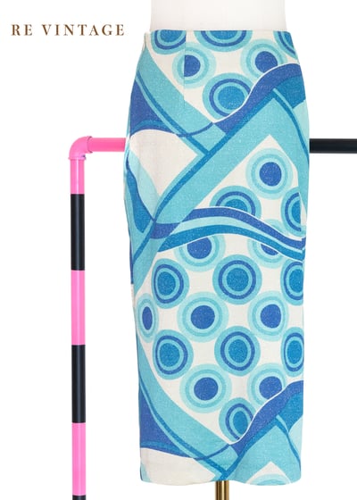 自由流動海洋波紋及膝美裙（26"）10