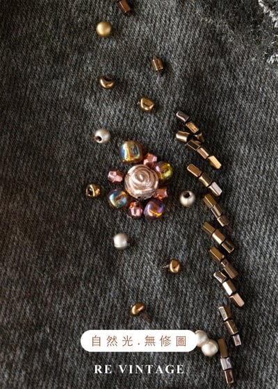 荒野中的溫柔哥德式刺繡洗水感丹寧裙14