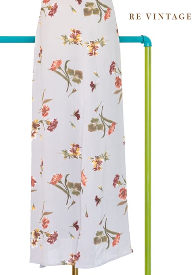 石灰色橘花盛開細肩帶洋裝4