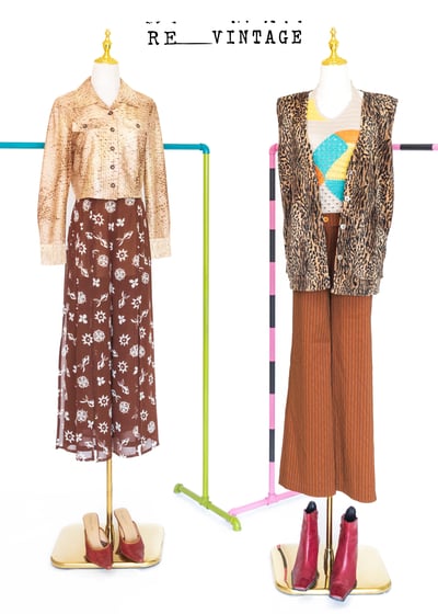 豹紋絨毛寬版背心2