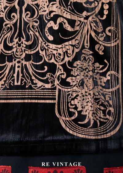 古世界華麗粉紅圖騰絨布背心5