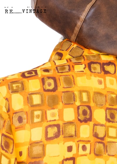 萬花筒黃橘色小方格襯衫9