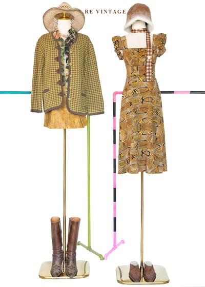 芥末黃蟒蛇紋皮革短裙（26"）2