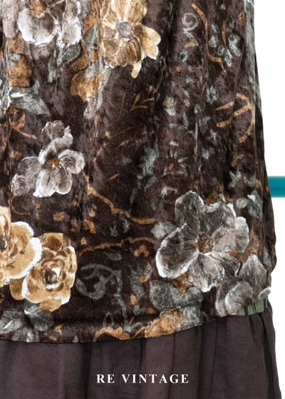 沈睡森林花影絨布細肩帶背心10