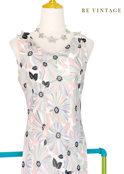 春夏糖粉花開雪紡洋裝3