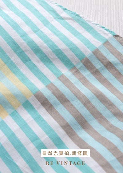 『歐洲寶物』套裝 - 薄荷奶黃色格紋線條大圓裙（27")11