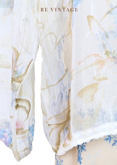 Blanc de Blanc 抽象印花透膚上衣外套5