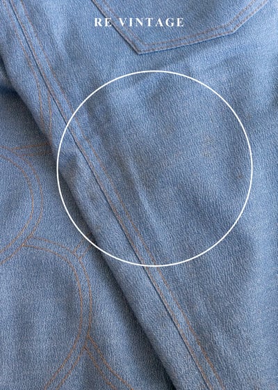 香港製 - 裁縫師的草稿幾何車線單寧長褲（28"）18