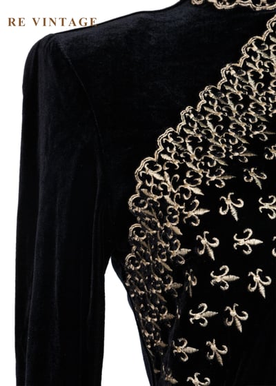 夜祭聖紋黑絨長版上衣4